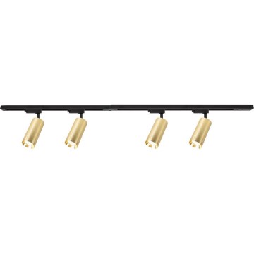 Foco para sistema de rieles MICA 4xGU10/10W/230V dorado/negro