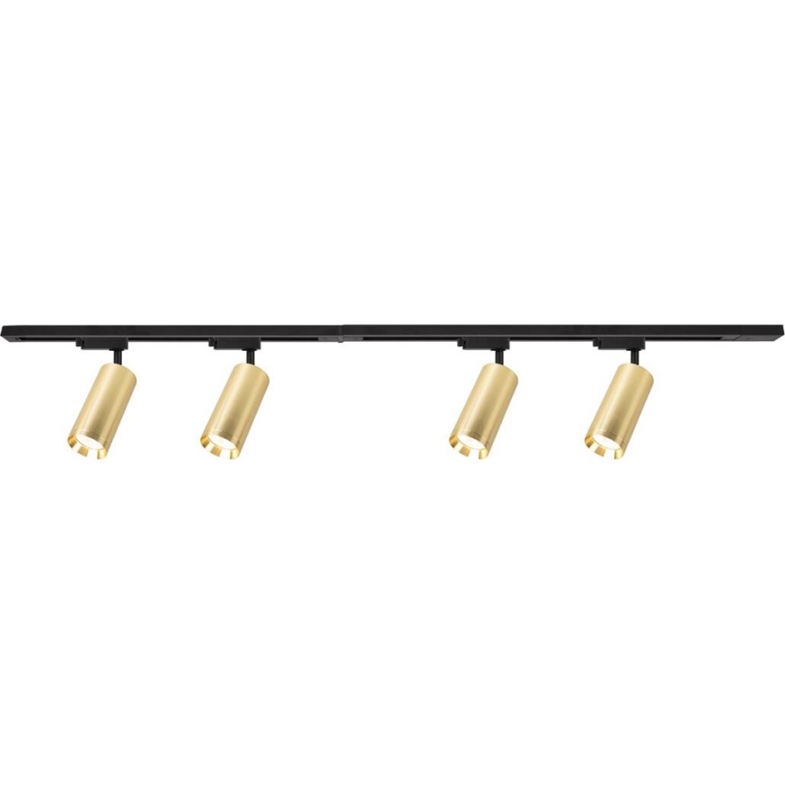 Foco para sistema de rieles MICA 4xGU10/10W/230V dorado/negro