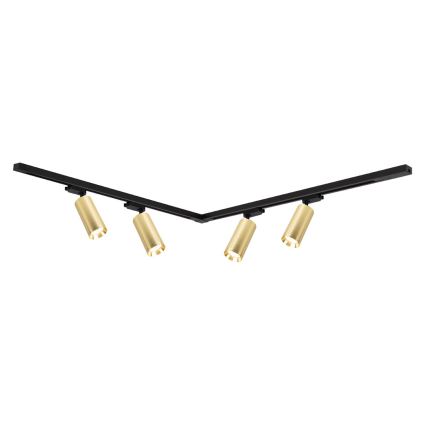 Foco para sistema de rieles MICA 4xGU10/10W/230V dorado/negro