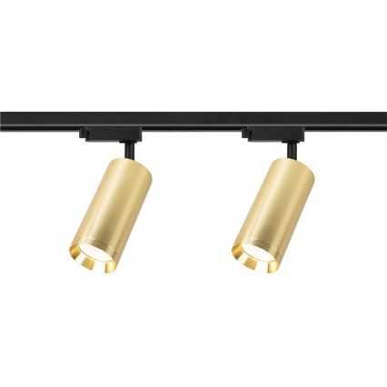 Foco para sistema de rieles MICA 4xGU10/10W/230V dorado/negro
