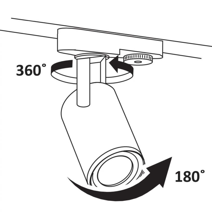 Foco para sistema de rieles MINOR 1xGU10/10W/230V negro