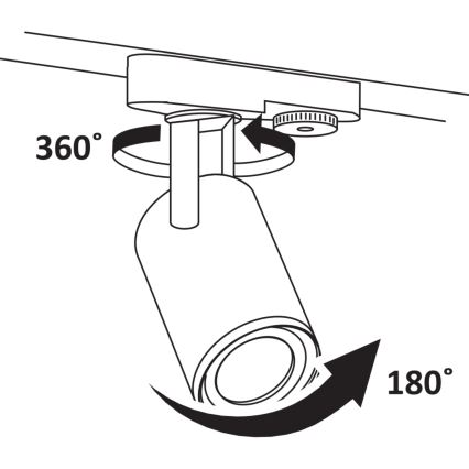 Foco para sistema de rieles MINOR 3xGU10/10W/230V + 1 m sistema de rieles blanco