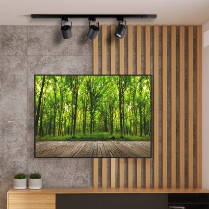 Foco para sistema de rieles MINOR 3xGU10/10W/230V + 1 m sistema de rieles negro