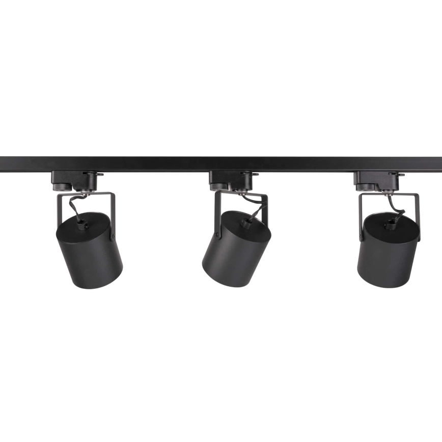 Foco para sistema de rieles MINOR 3xGU10/10W/230V + 1 m sistema de rieles negro