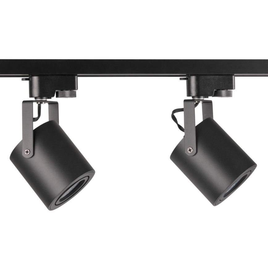 Foco para sistema de rieles MINOR 3xGU10/10W/230V + 1 m sistema de rieles negro