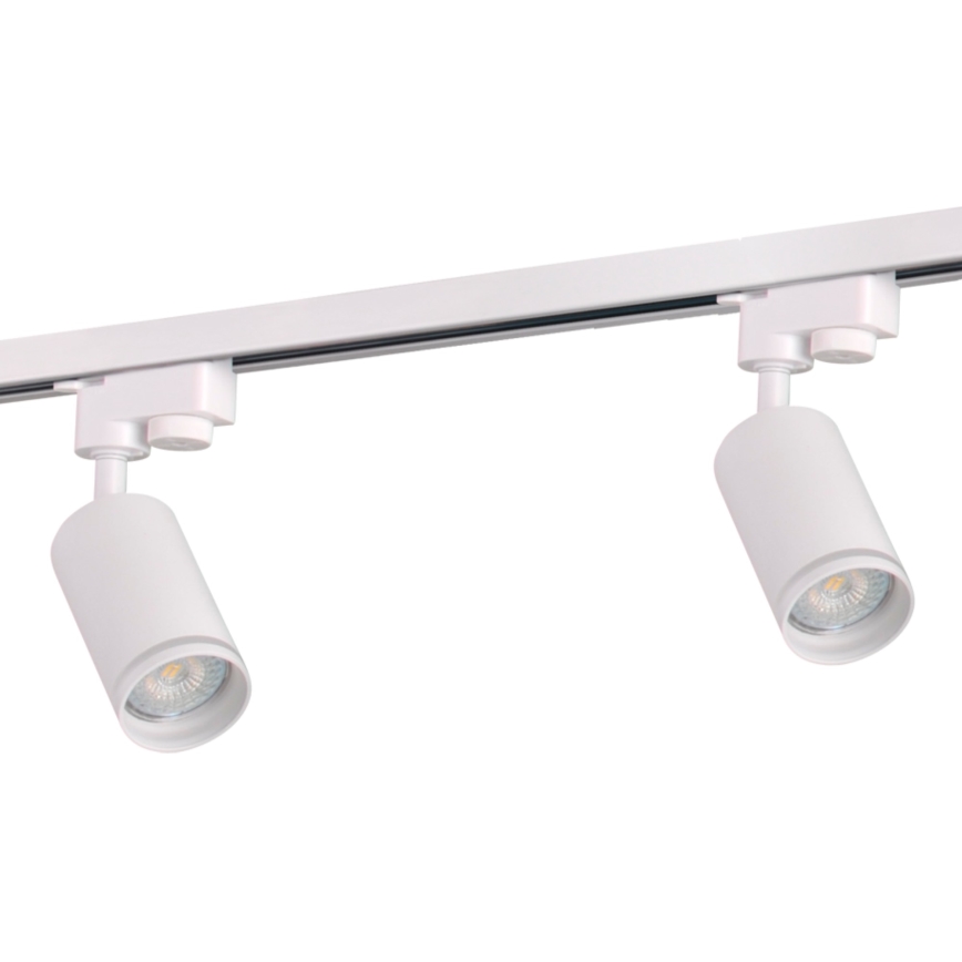 Foco para sistema de rieles PARIS 3xGU10/10W/230V + 1 m sistema de rieles blanco