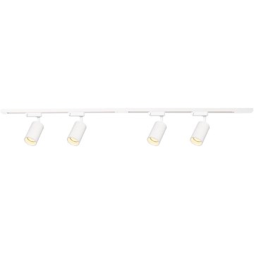 Foco para sistema de rieles PIPE 4xGU10/10W/230V blanco