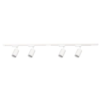 Foco para sistema de rieles PIPE 4xGU10/10W/230V blanco