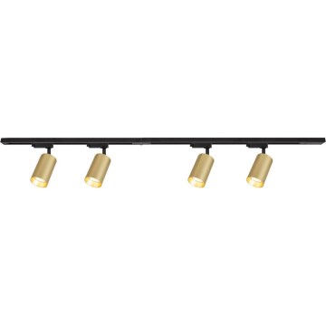 Foco para sistema de rieles PIPE 4xGU10/10W/230V dorado/negro