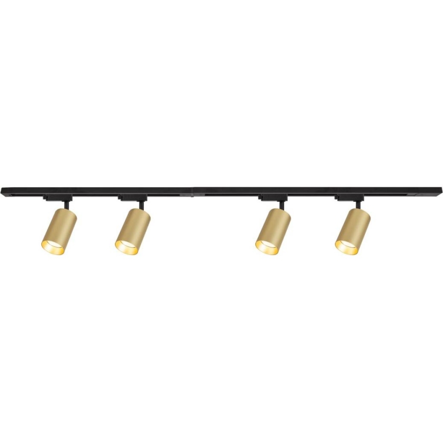 Foco para sistema de rieles PIPE 4xGU10/10W/230V dorado/negro