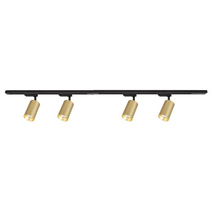 Foco para sistema de rieles PIPE 4xGU10/10W/230V dorado/negro