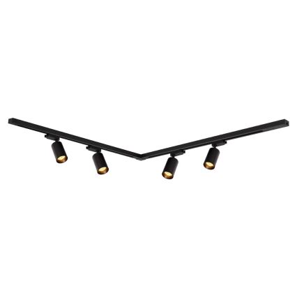 Foco para sistema de rieles PIPE 4xGU10/10W/230V negro