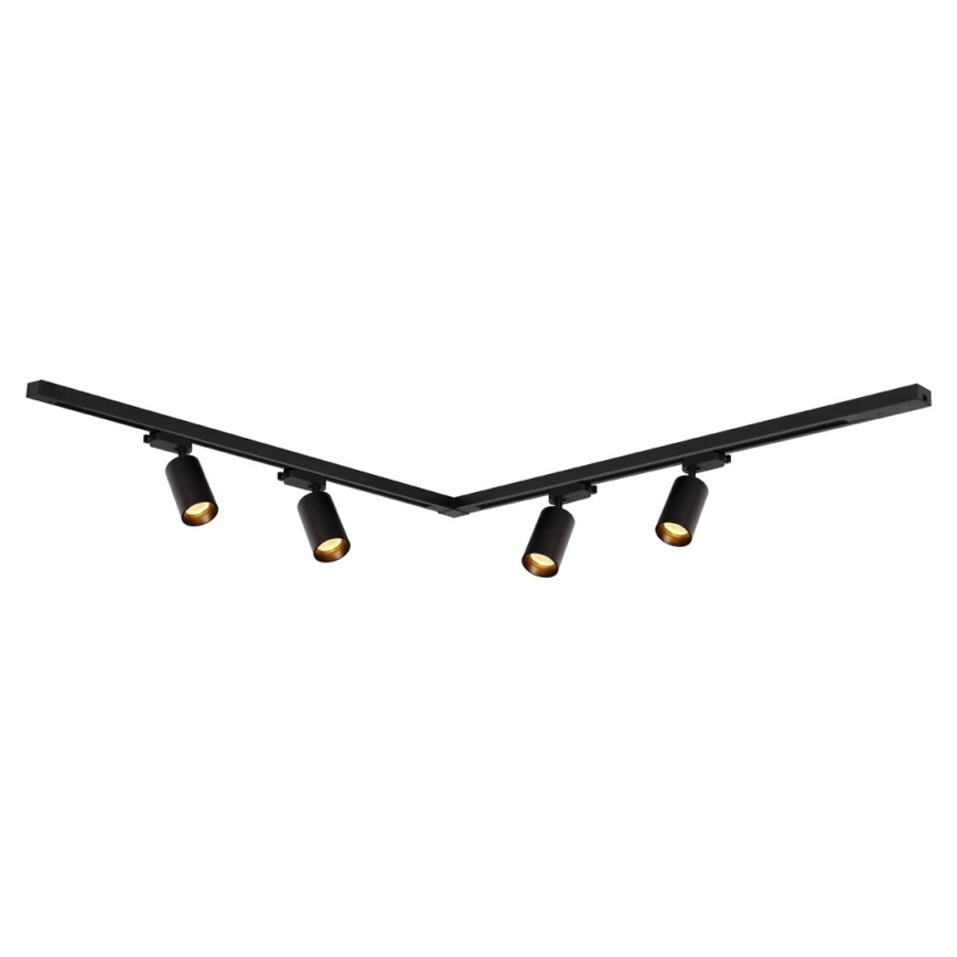 Foco para sistema de rieles PIPE 4xGU10/10W/230V negro