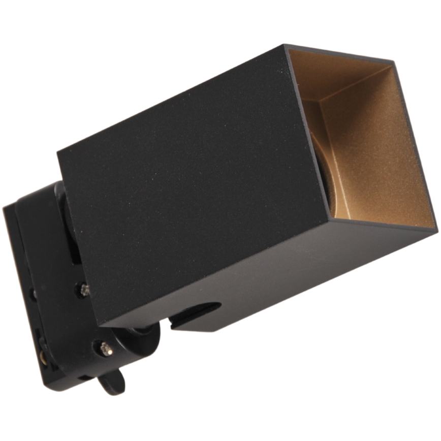 Foco para sistema de rieles SQUARE 3xGU10/10W/230V + 1 m sistema de rieles negro