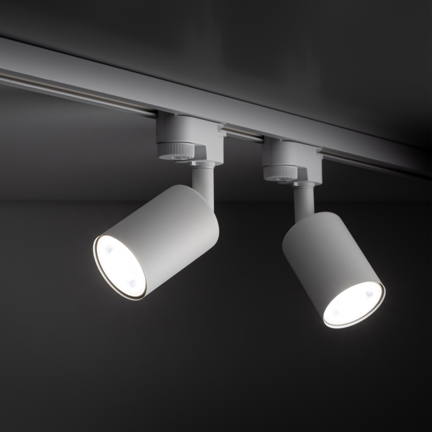 Foco para sistema de raíles monofásico TOP 1xGU10/10W/230V blanco