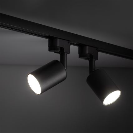 Foco para sistema de raíles monofásico TOP 1xGU10/10W/230V negro