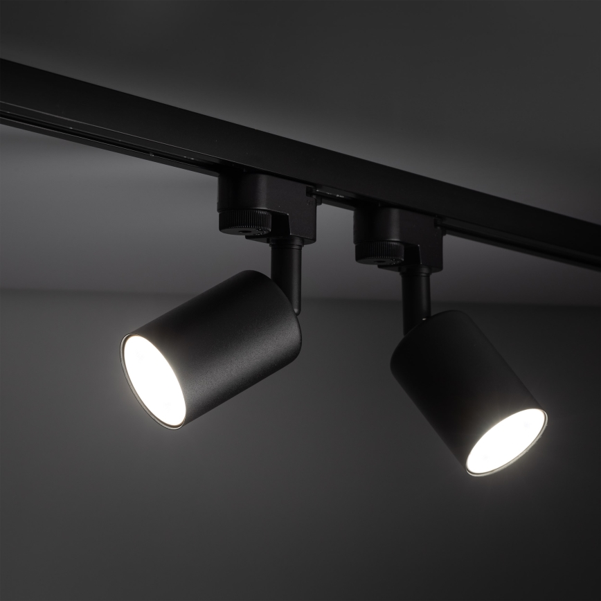 Foco para sistema de raíles monofásico TOP 1xGU10/10W/230V negro
