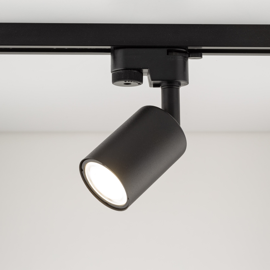 Foco para sistema de raíles monofásico TOP 1xGU10/10W/230V negro