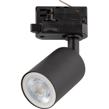 Foco para sistema de rieles trifásico TOP 1xGU10/10W/230V negro