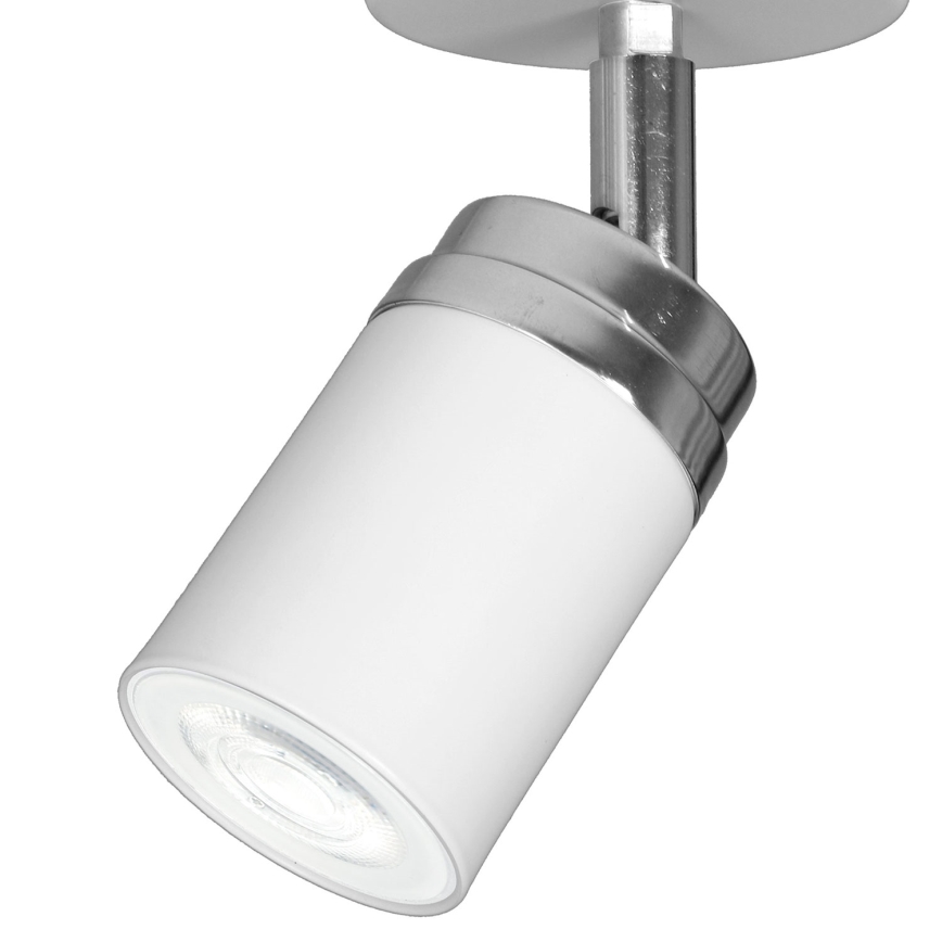 Foco RENO 1xGU10/8W/230V blanco/cromo brillante
