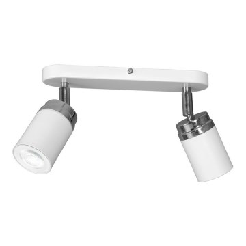 Foco RENO 2xGU10/8W/230V blanco/cromo brillante