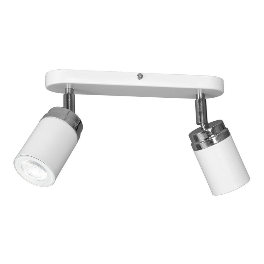 Foco RENO 2xGU10/8W/230V blanco/cromo brillante