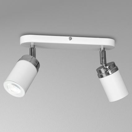 Foco RENO 2xGU10/8W/230V blanco/cromo brillante