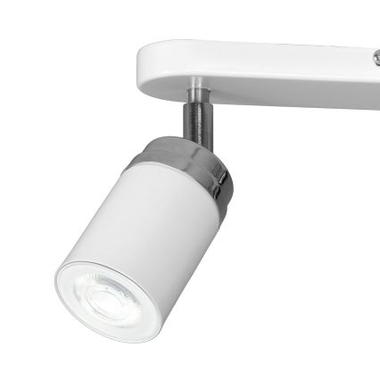 Foco RENO 2xGU10/8W/230V blanco/cromo brillante