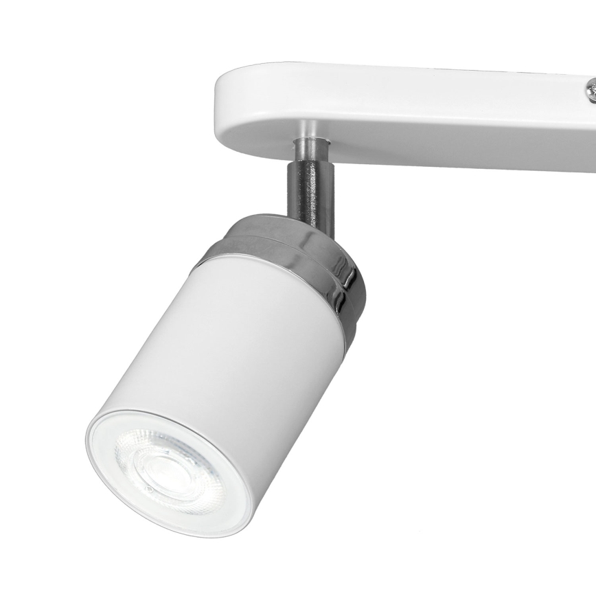 Foco RENO 2xGU10/8W/230V blanco/cromo brillante