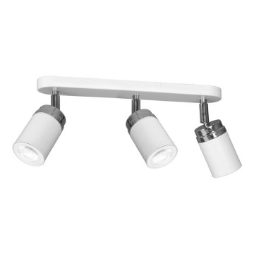 Foco RENO 3xGU10/8W/230V blanco/cromo brillante