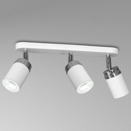 Foco RENO 3xGU10/8W/230V blanco/cromo brillante