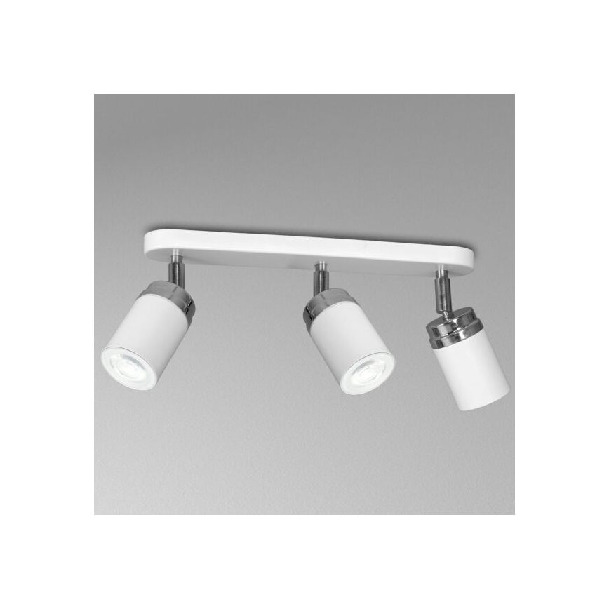 Foco RENO 3xGU10/8W/230V blanco/cromo brillante
