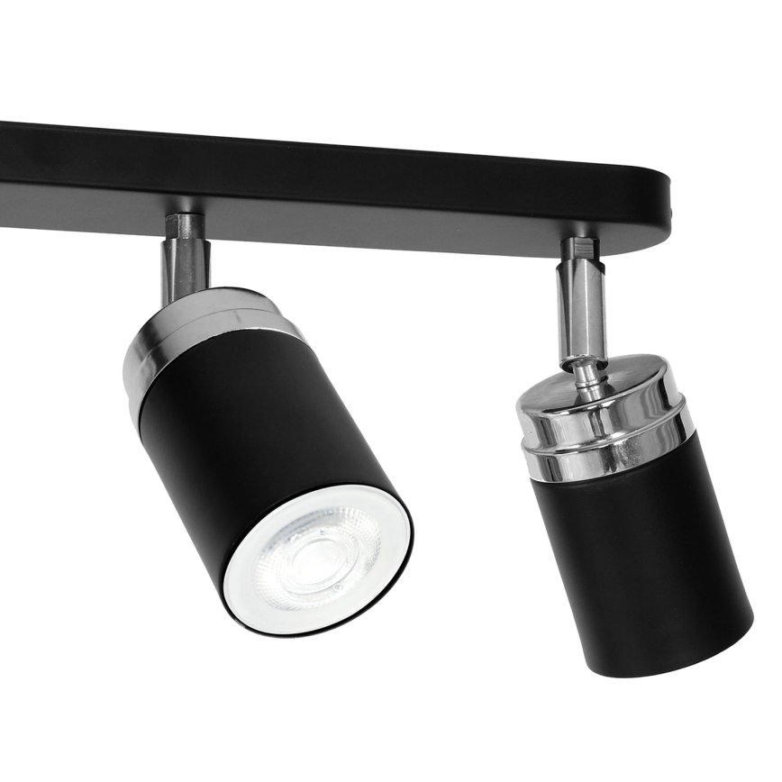 Foco RENO 3xGU10/8W/230V negro/cromo brillante