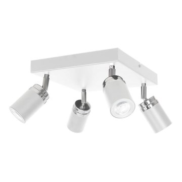 Foco RENO 4xGU10/8W/230V blanco/cromo brillante