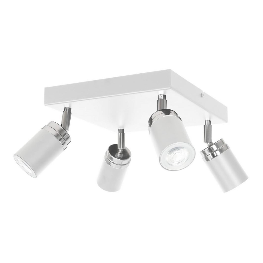 Foco RENO 4xGU10/8W/230V blanco/cromo brillante