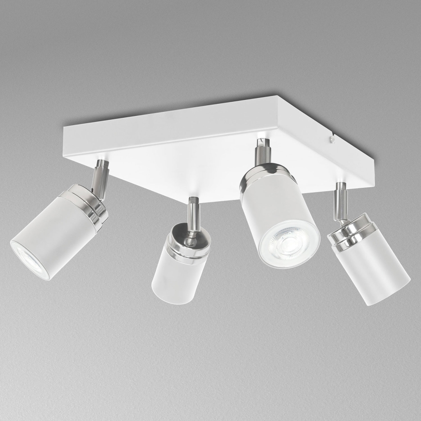 Foco RENO 4xGU10/8W/230V blanco/cromo brillante