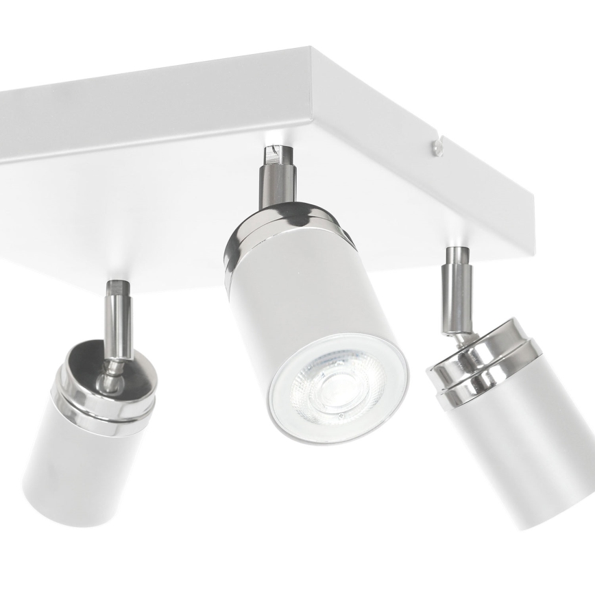 Foco RENO 4xGU10/8W/230V blanco/cromo brillante