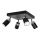 Foco RENO 4xGU10/8W/230V negro/cromo brillante
