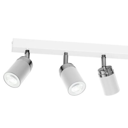 Foco RENO 6xGU10/8W/230V blanco/cromo brillante