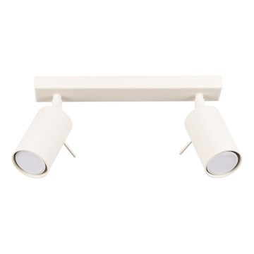 Foco RING 2xGU10/10W/230V color crema