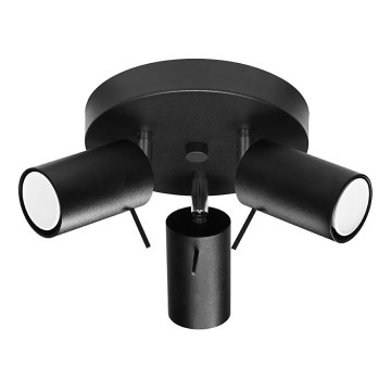 Foco RING 3xGU10/10W/230V negro