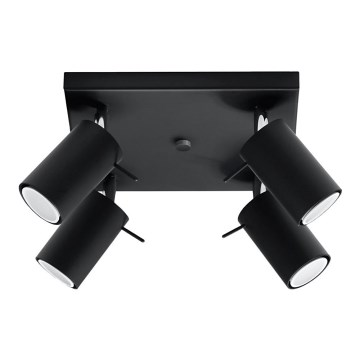 Foco RING 4 4xGU10/10W/230V negro