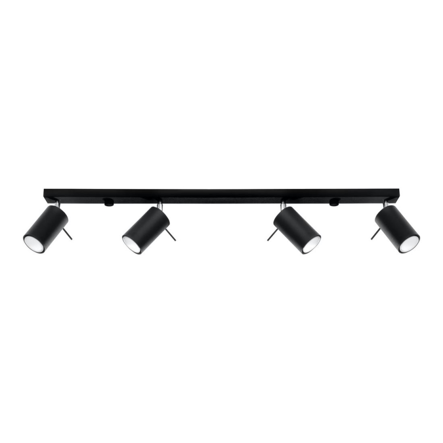 Foco RING 4L 4xGU10/10W/230V negro