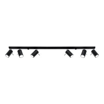Foco RING 6L 6xGU10/40W/230V negro