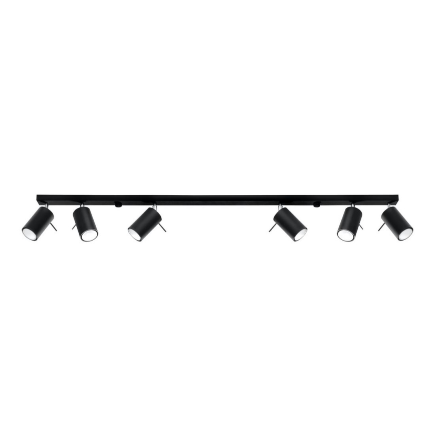 Foco RING 6L 6xGU10/40W/230V negro