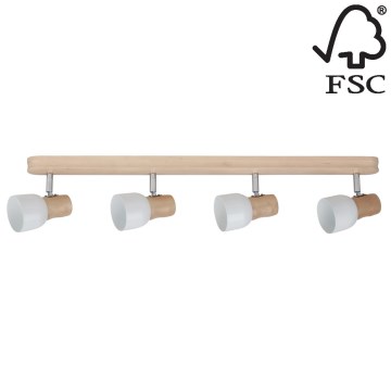 Foco SVANTJE 4xE14/40W/230V abedul - certificado FSC