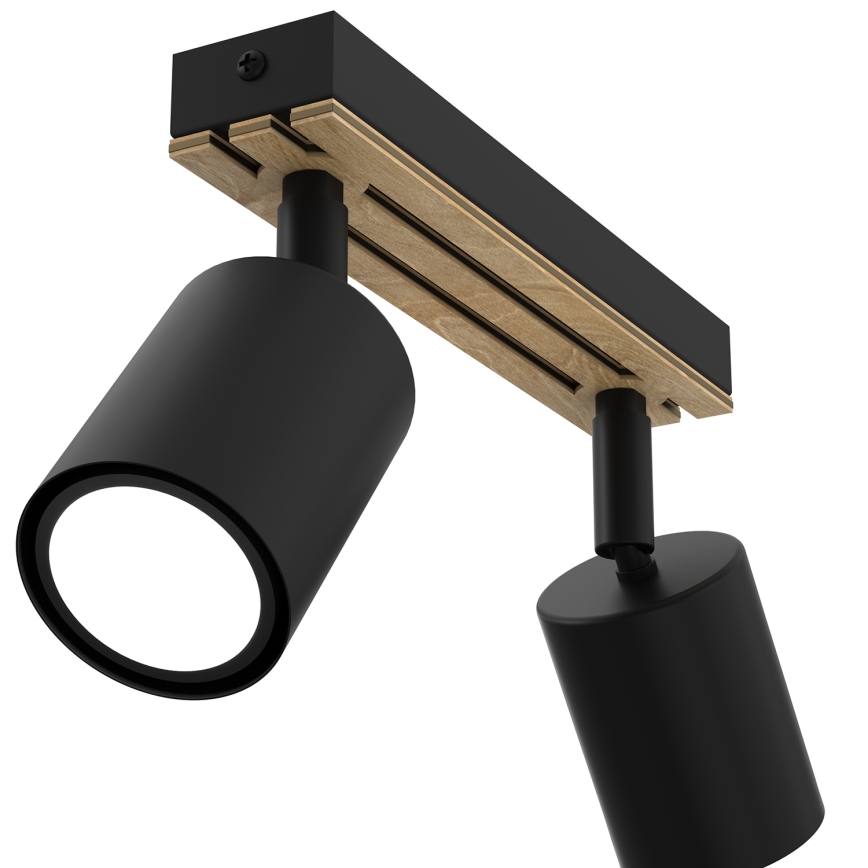 Foco TERRA 2xGU10/8W/230V negro/roble