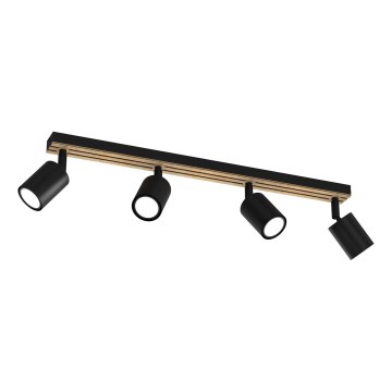 Foco TERRA 4xGU10/8W/230V negro/roble