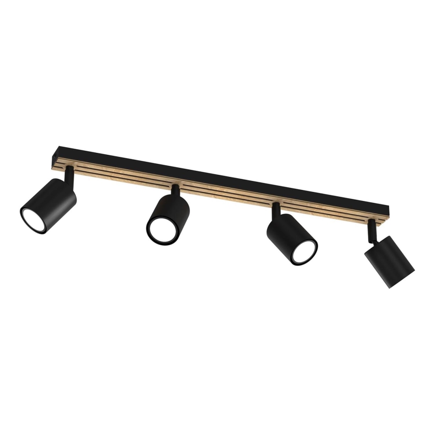 Foco TERRA 4xGU10/8W/230V negro/roble