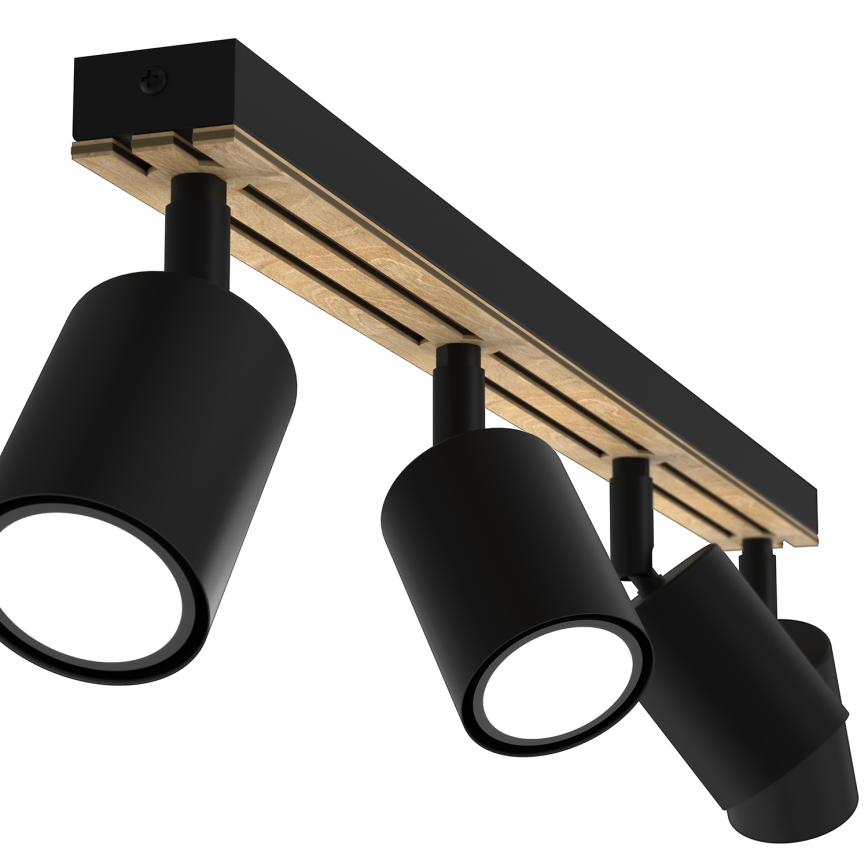 Foco TERRA 4xGU10/8W/230V negro/roble